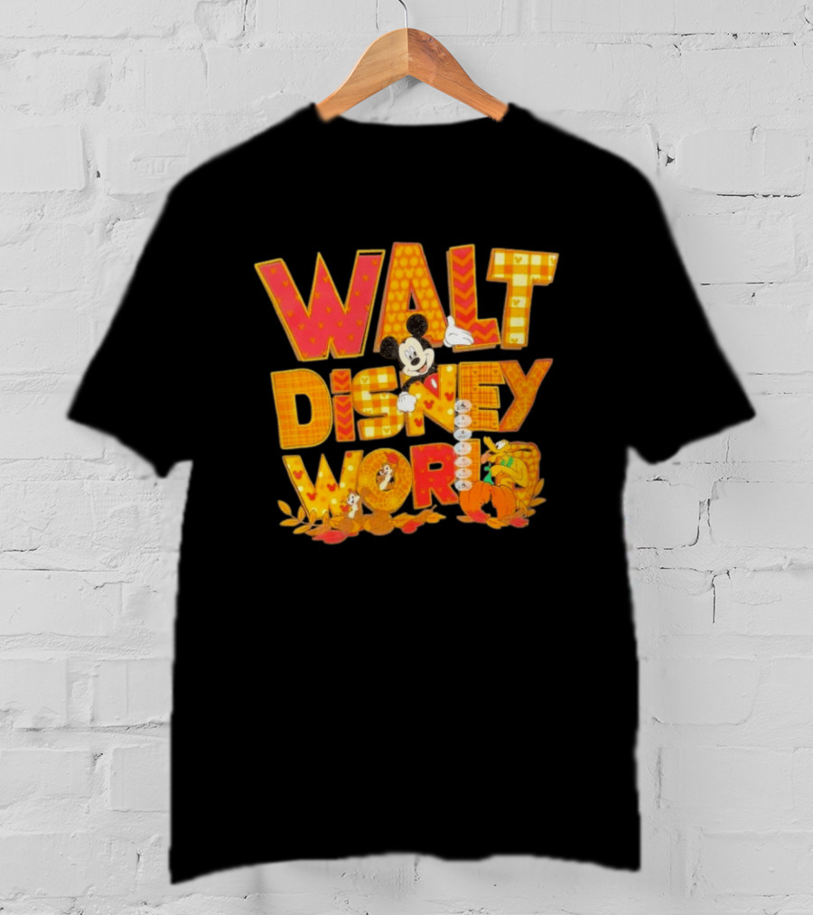 Walt Disney World Mickey Mouse Pluto Disney Characters Fall T-Shirt
