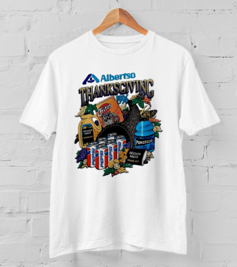 Albertsons Thanksgiving 1996 Fritos Pepsi Powerade Minute Maid Collage T-Shirt