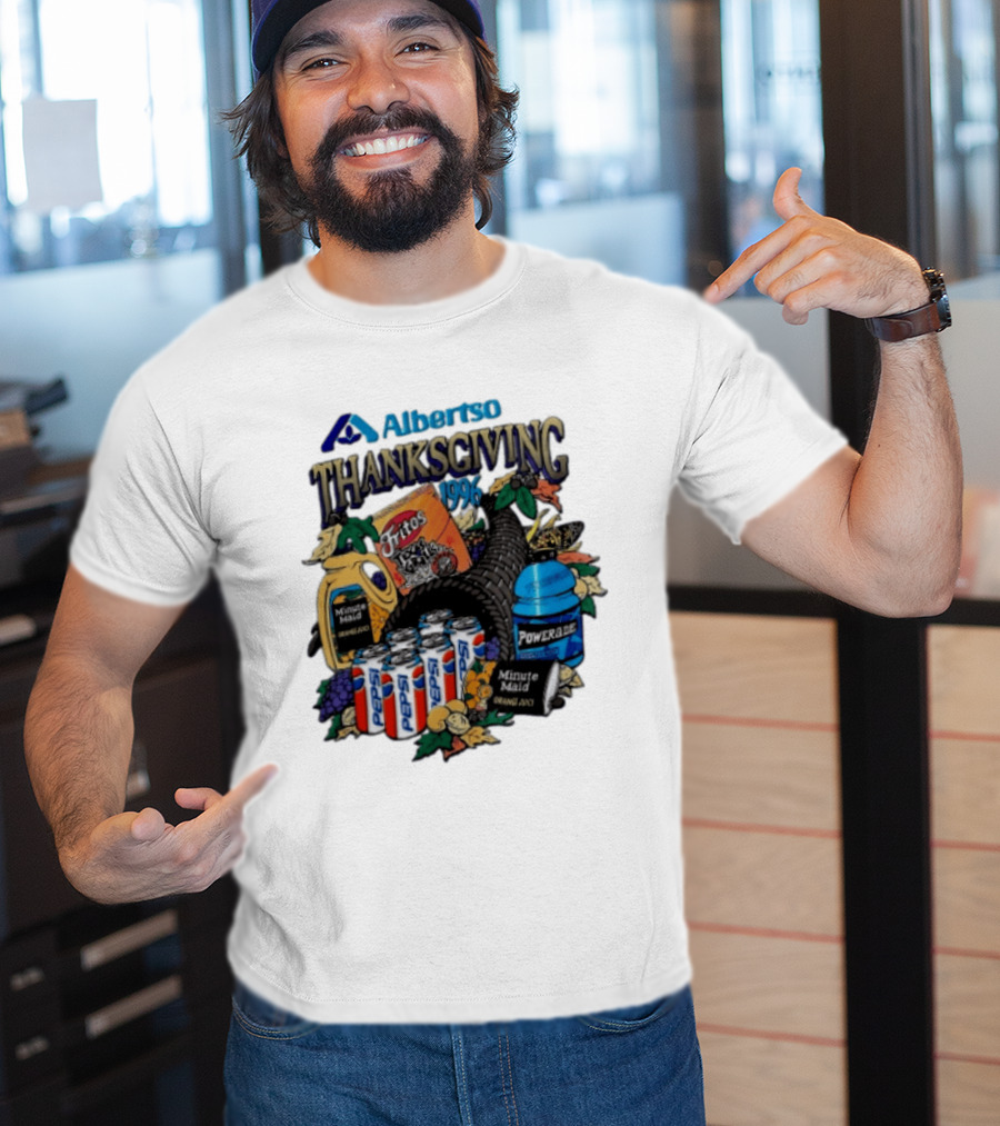 Albertsons Thanksgiving 1996 Fritos Pepsi Powerade Minute Maid Collage T-Shirt