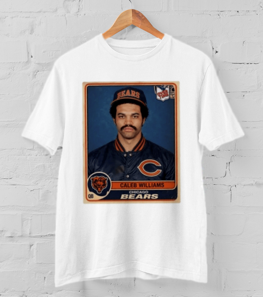 Caleb Williams Chicago Bears QB Vintage Football Card T-Shirt