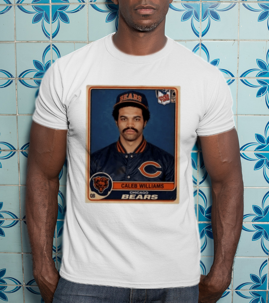 Caleb Williams Chicago Bears QB Vintage Football Card T-Shirt