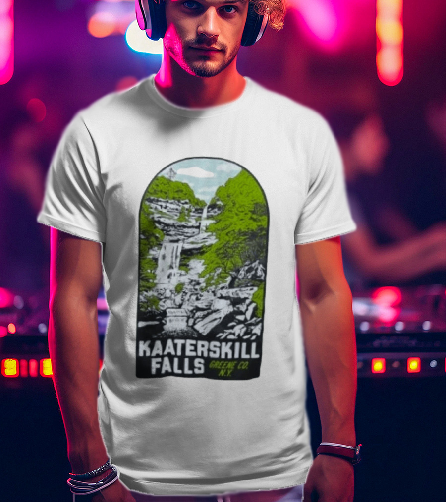 Kaaterskill Falls Greene Co NY Scenic Nature Waterfall Landscape T-Shirt