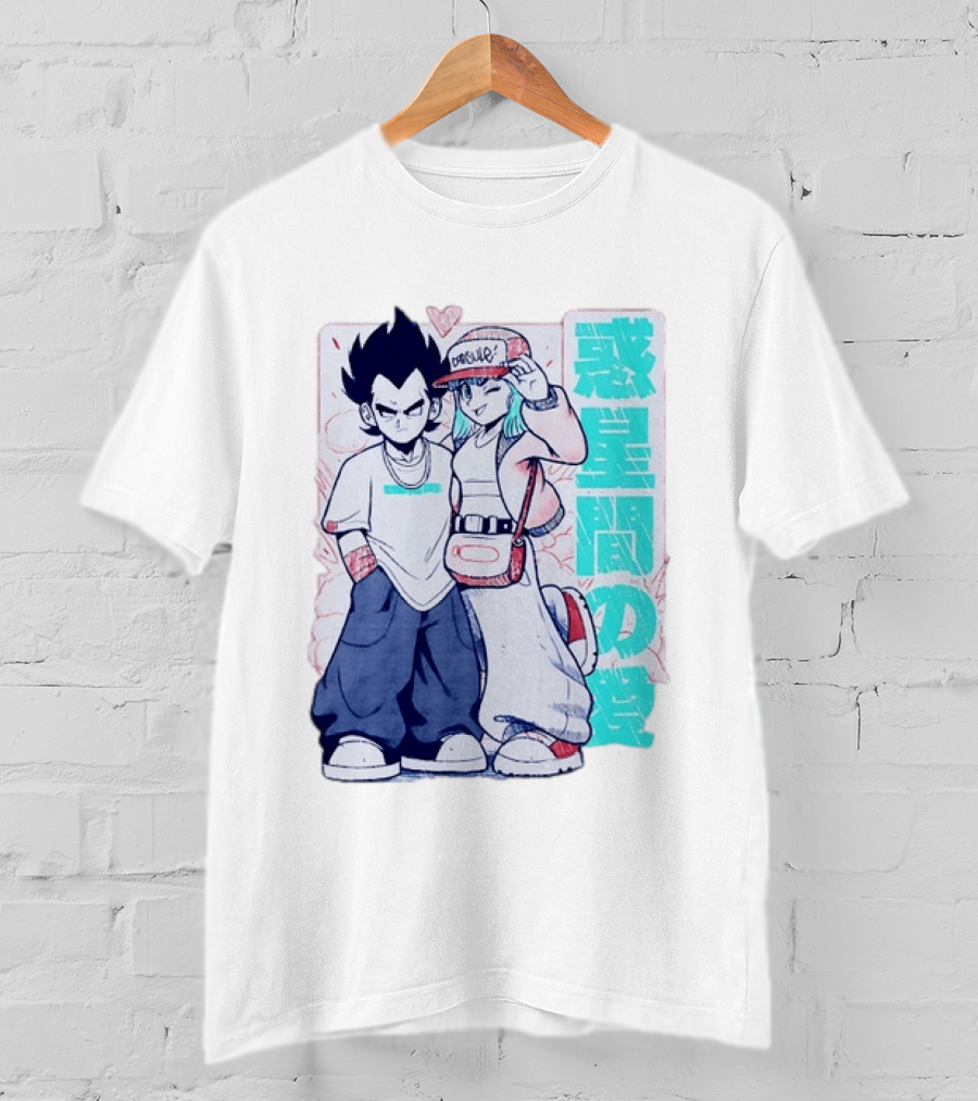 Vegeta Bulma Capsule Corp Love Dragon Ball Z Kanji T-Shirt