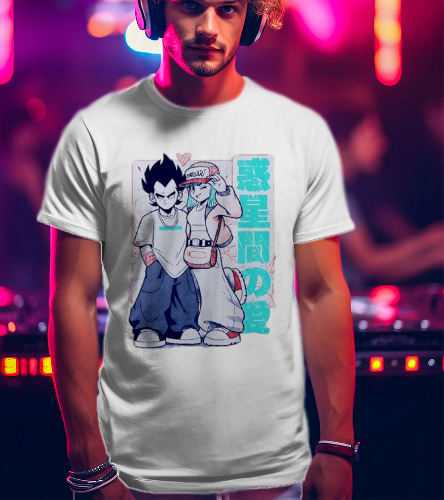 Vegeta Bulma Capsule Corp Love Dragon Ball Z Kanji T-Shirt