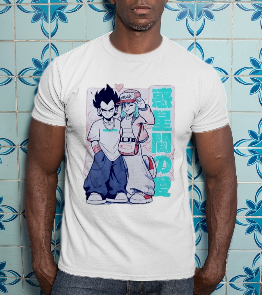 Vegeta Bulma Capsule Corp Love Dragon Ball Z Kanji T-Shirt