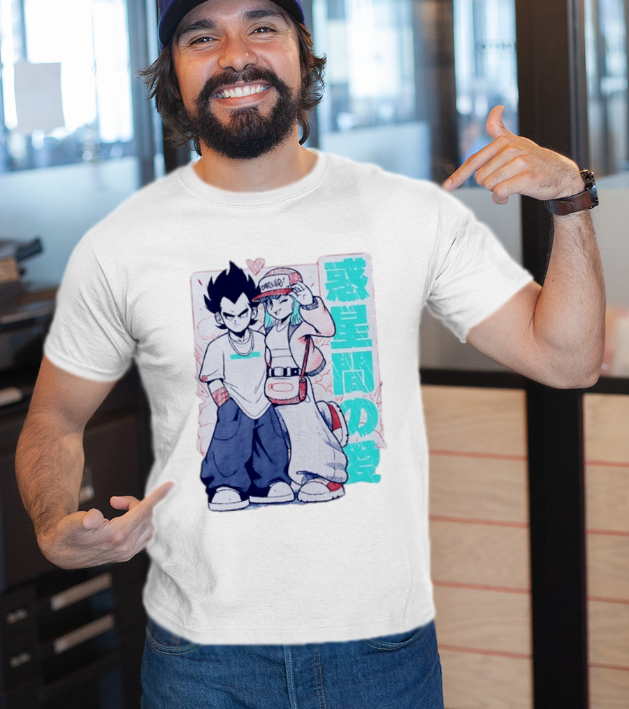 Vegeta Bulma Capsule Corp Love Dragon Ball Z Kanji T-Shirt