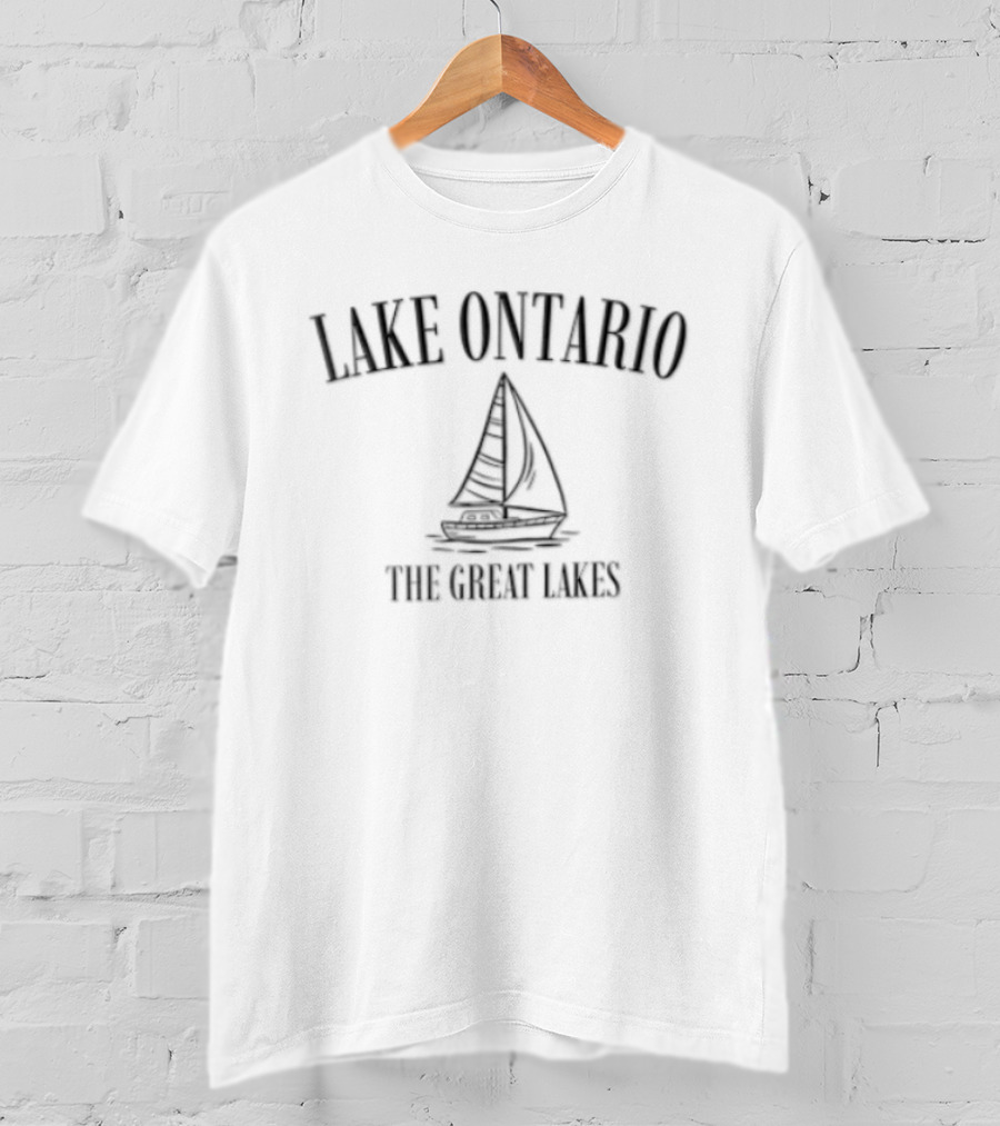 Lake Ontario The Great Lakes Sailboat Waves T-Shirt