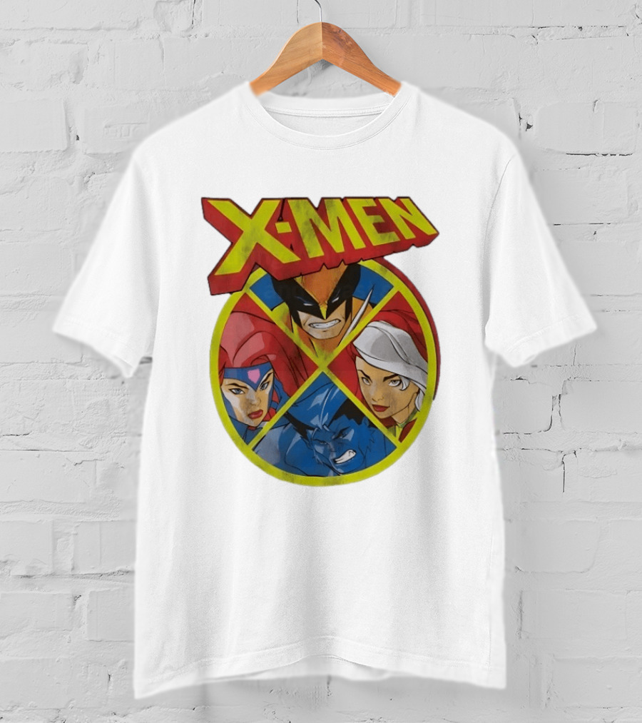 X Men Wolverine Jean Grey Rogue Beast Classic Comic Characters T-Shirt
