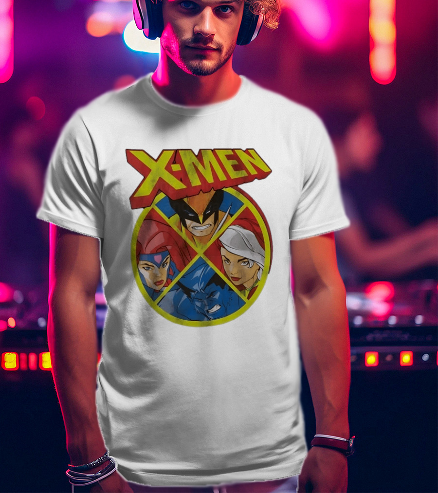 X Men Wolverine Jean Grey Rogue Beast Classic Comic Characters T-Shirt