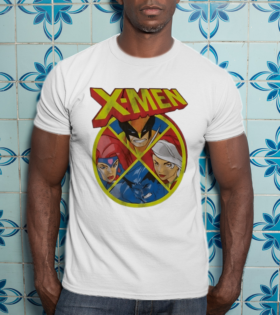 X Men Wolverine Jean Grey Rogue Beast Classic Comic Characters T-Shirt