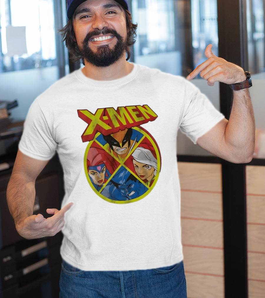 X Men Wolverine Jean Grey Rogue Beast Classic Comic Characters T-Shirt