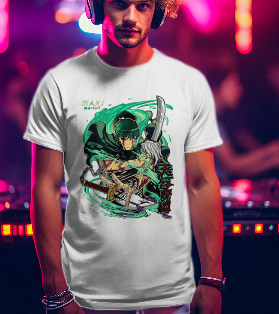 Maki Zenin Jujutsu Kaisen Anime Manga JJK Sword T-Shirt