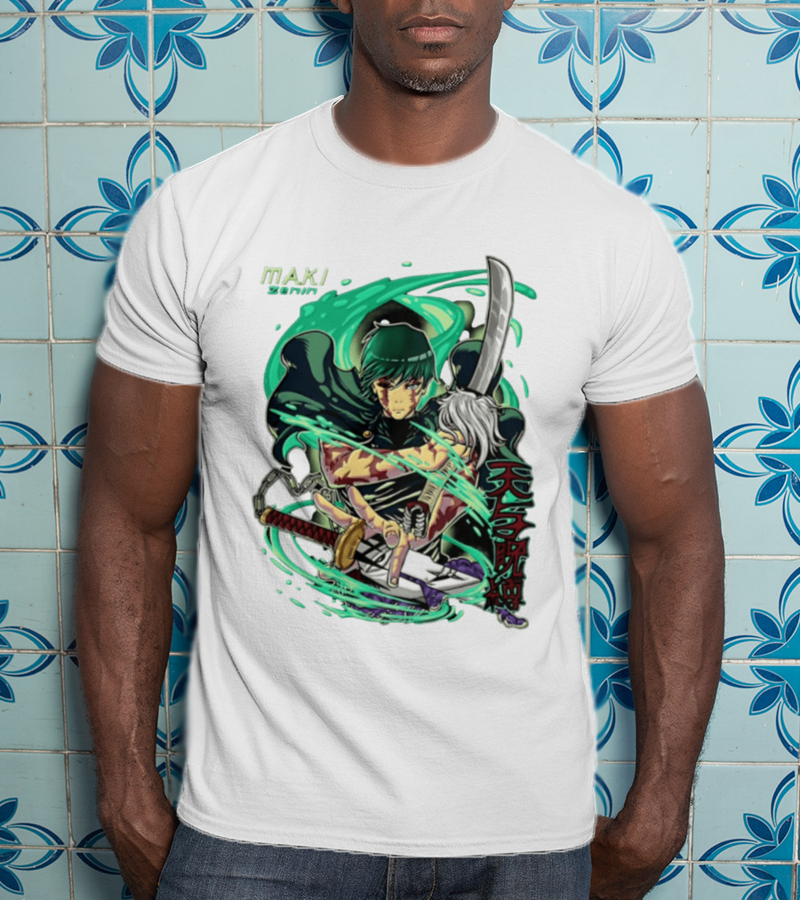 Maki Zenin Jujutsu Kaisen Anime Manga JJK Sword T-Shirt