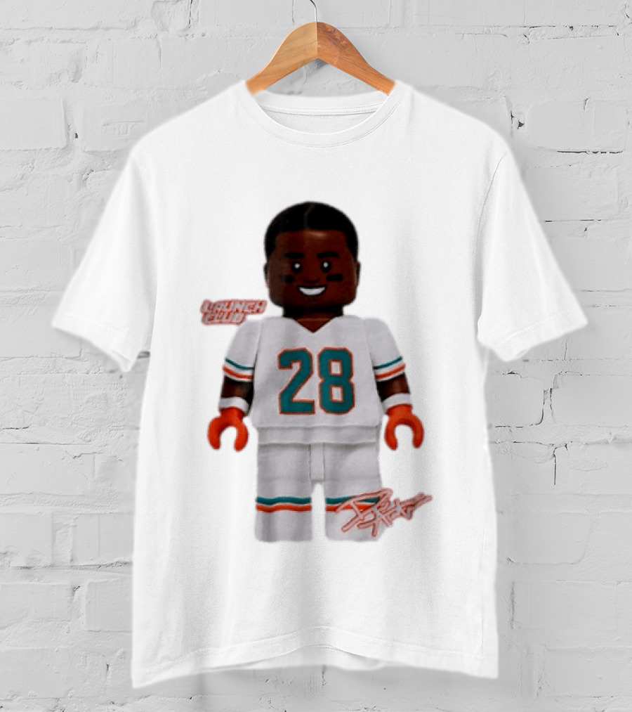 Miami Dolphins De'Von Achane 28 Launch Code Lego T-Shirt