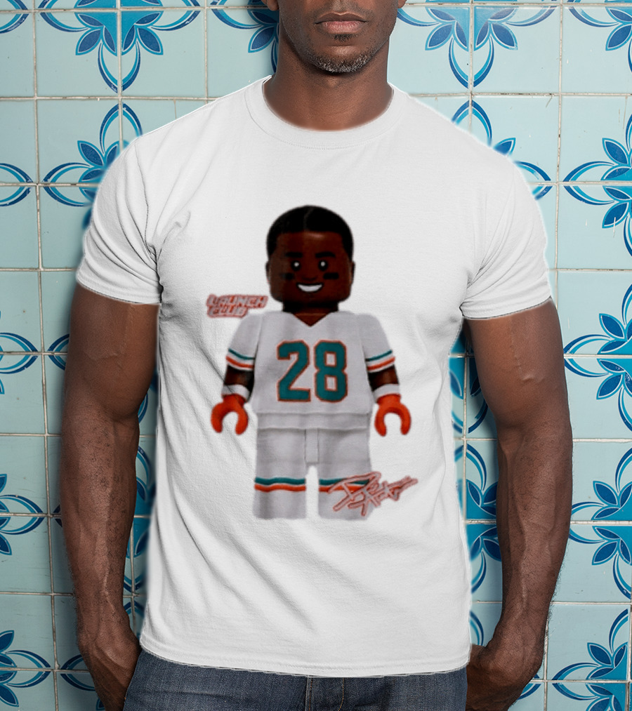 Miami Dolphins De'Von Achane 28 Launch Code Lego T-Shirt