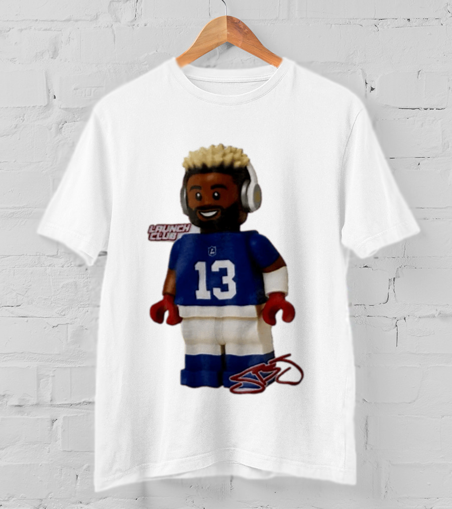 New York Giants Odell Beckham Jr. 13 Lego Figure Launch Club T-Shirt