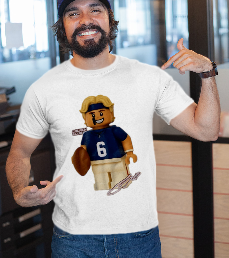 New York Giants Quarterback Jaxson Dart Lego Launch Club 6 Football Cartoon T-Shirt