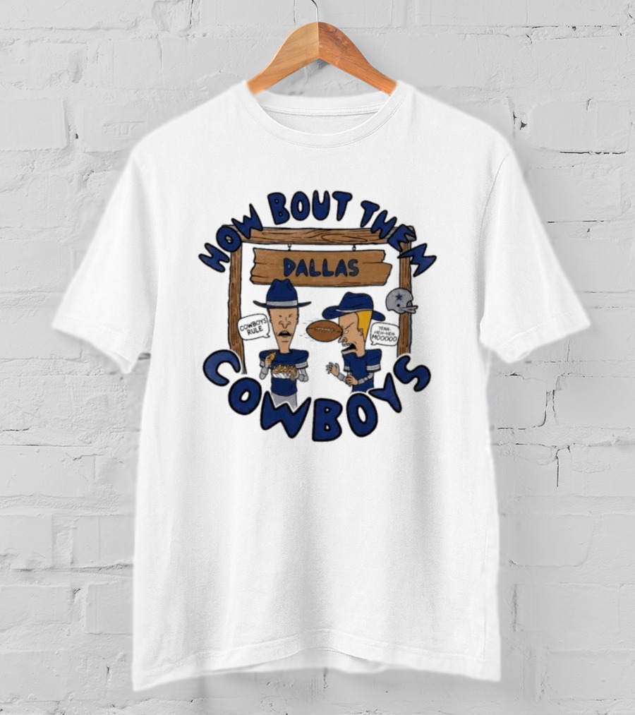 How Bout Them Dallas Cowboys Character Cartoon Football Fun T-Shirt