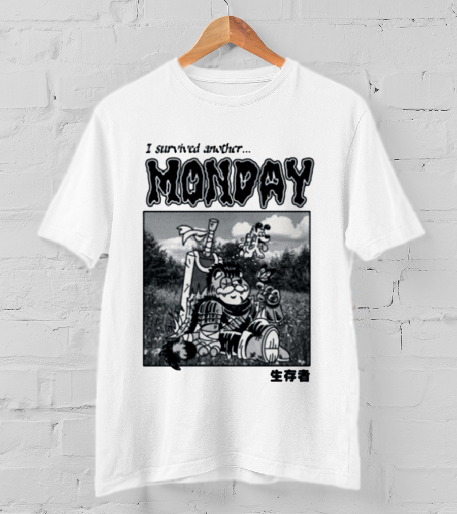 I Survived Another Monday Manga Survivor Berserk T-Shirt