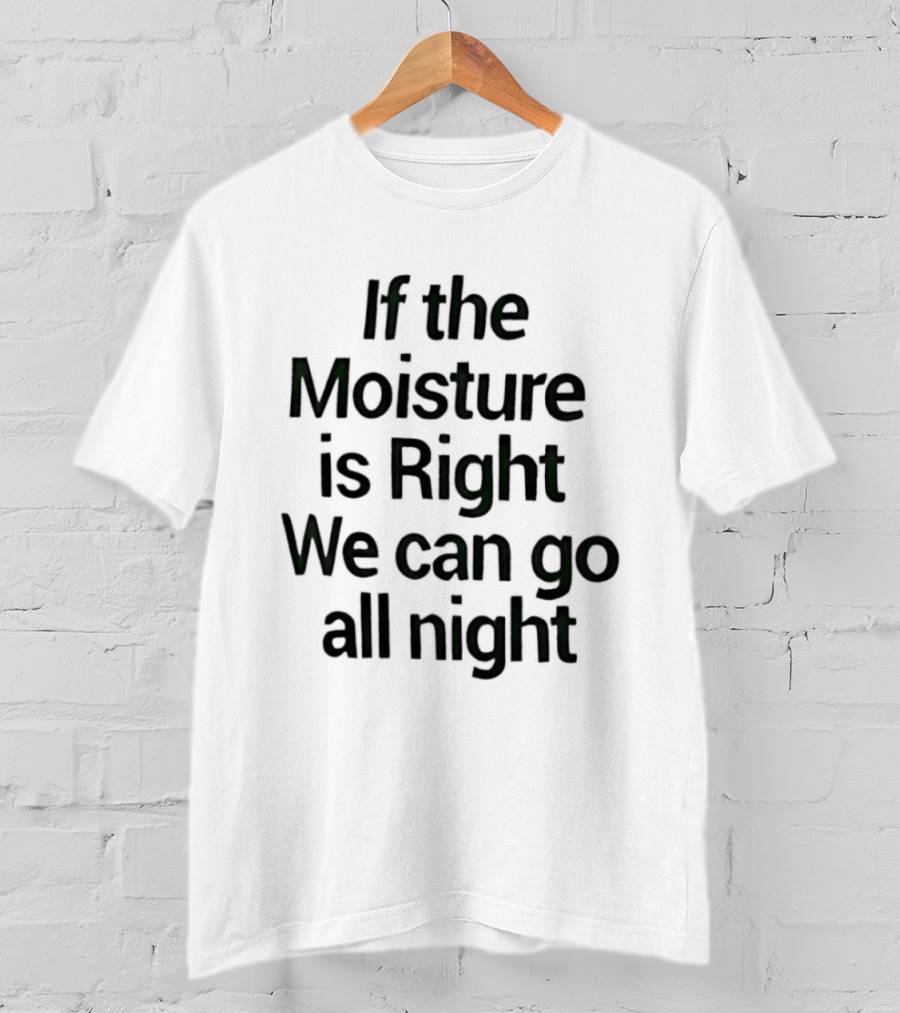 If The Moisture Is Right We Can Go All Night T-Shirt
