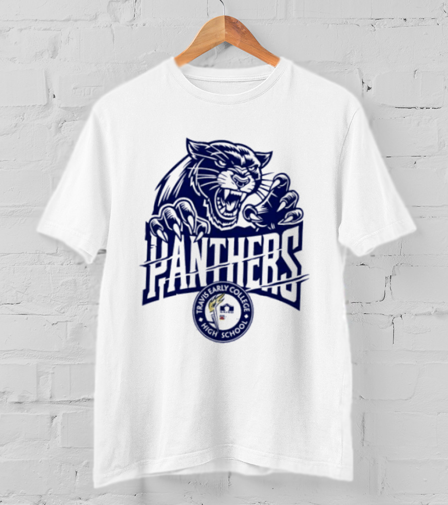 Travis Early College High School Panthers Roaring Panther Paw Claw T-Shirt