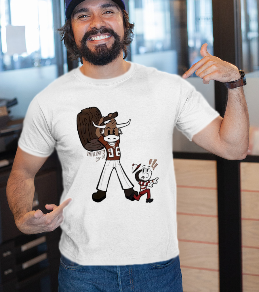 University Co Op Texas Longhorns Vs Ohio State Buckeyes 96 Mascot Showdown T-Shirt