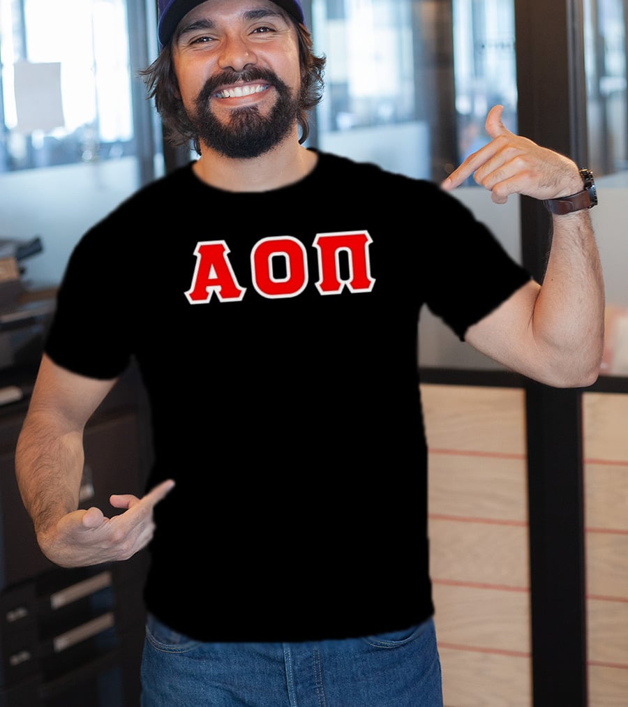 Alpha Omicron Pi AOΠ Greek Sorority Letters T-Shirt