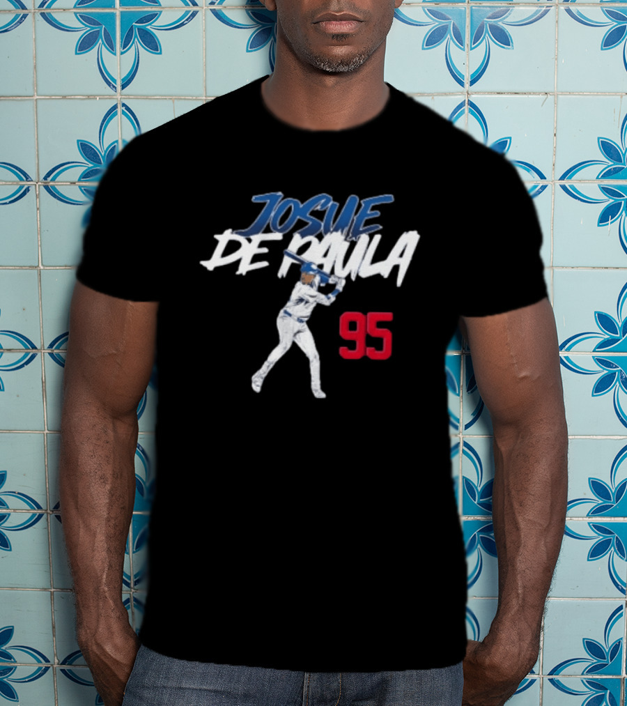Josue De Paula 95 Dodgers Slugger Baseball Swing T-Shirt