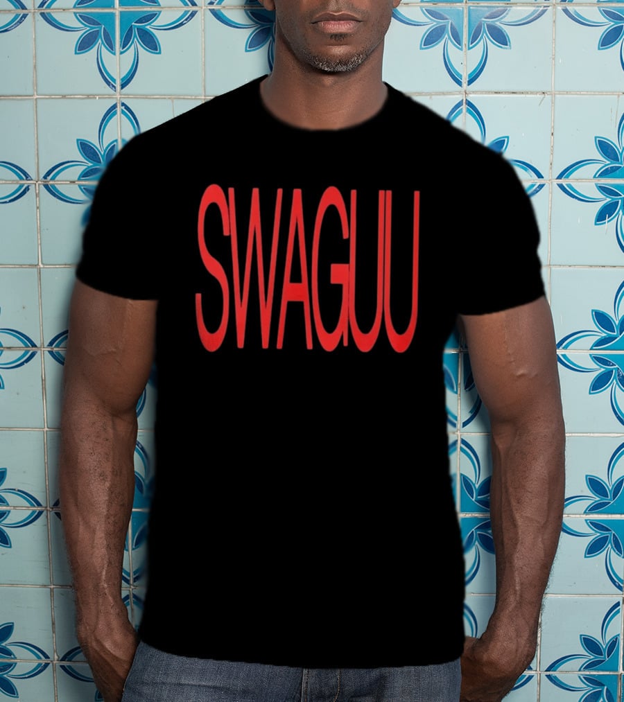SWAGUU Slang Urban Streetwear Bold Red T-Shirt