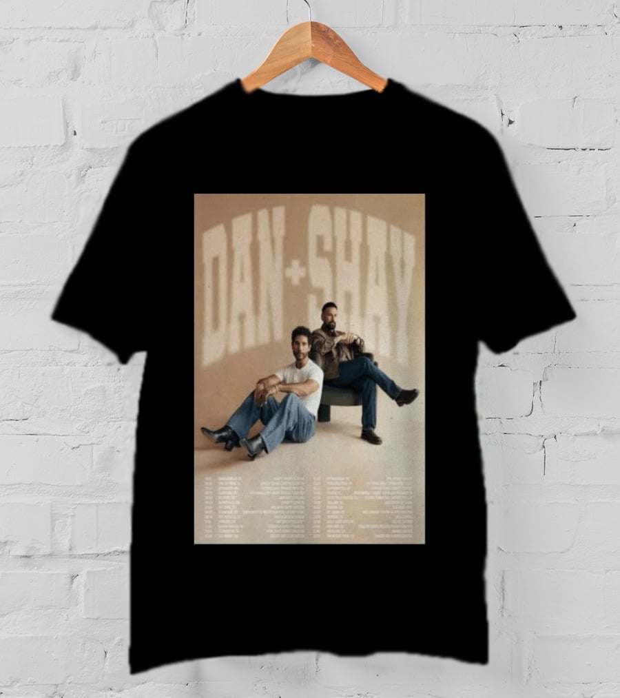 Dan + Shay 2026 Tour Dates Featuring North America Locations T-Shirt
