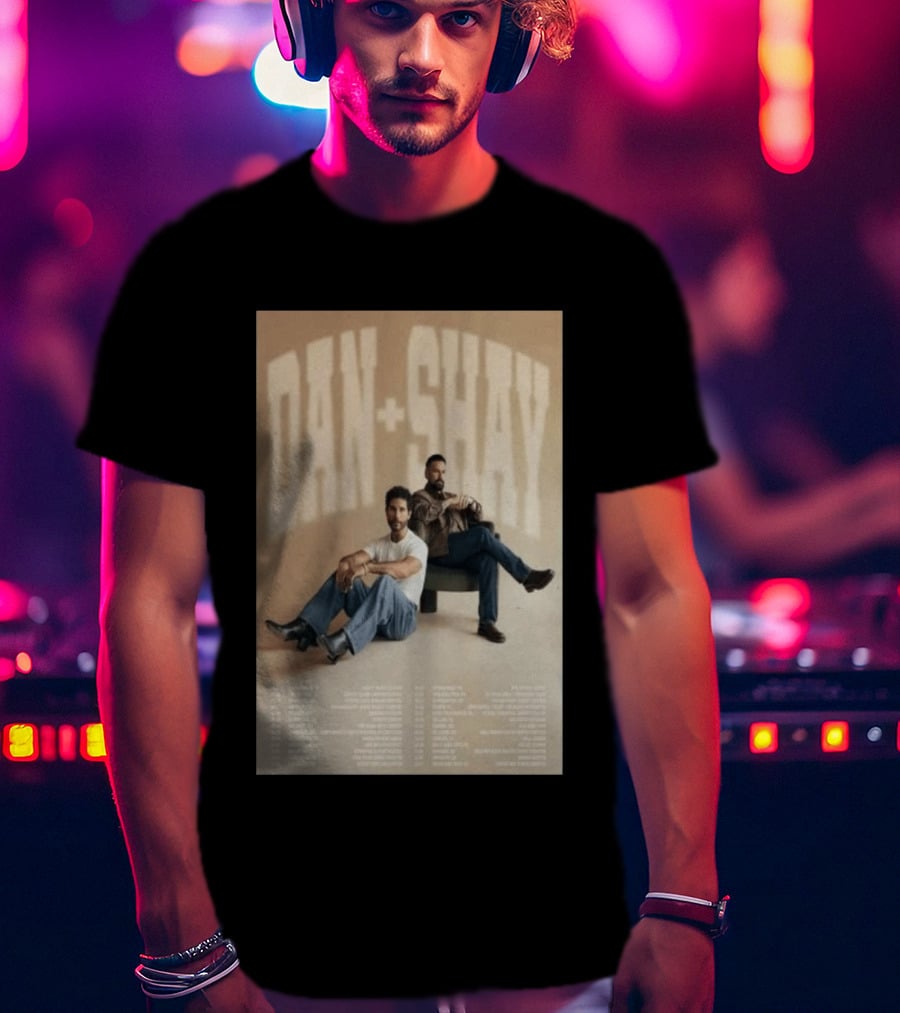 Dan + Shay 2026 Tour Dates Featuring North America Locations T-Shirt