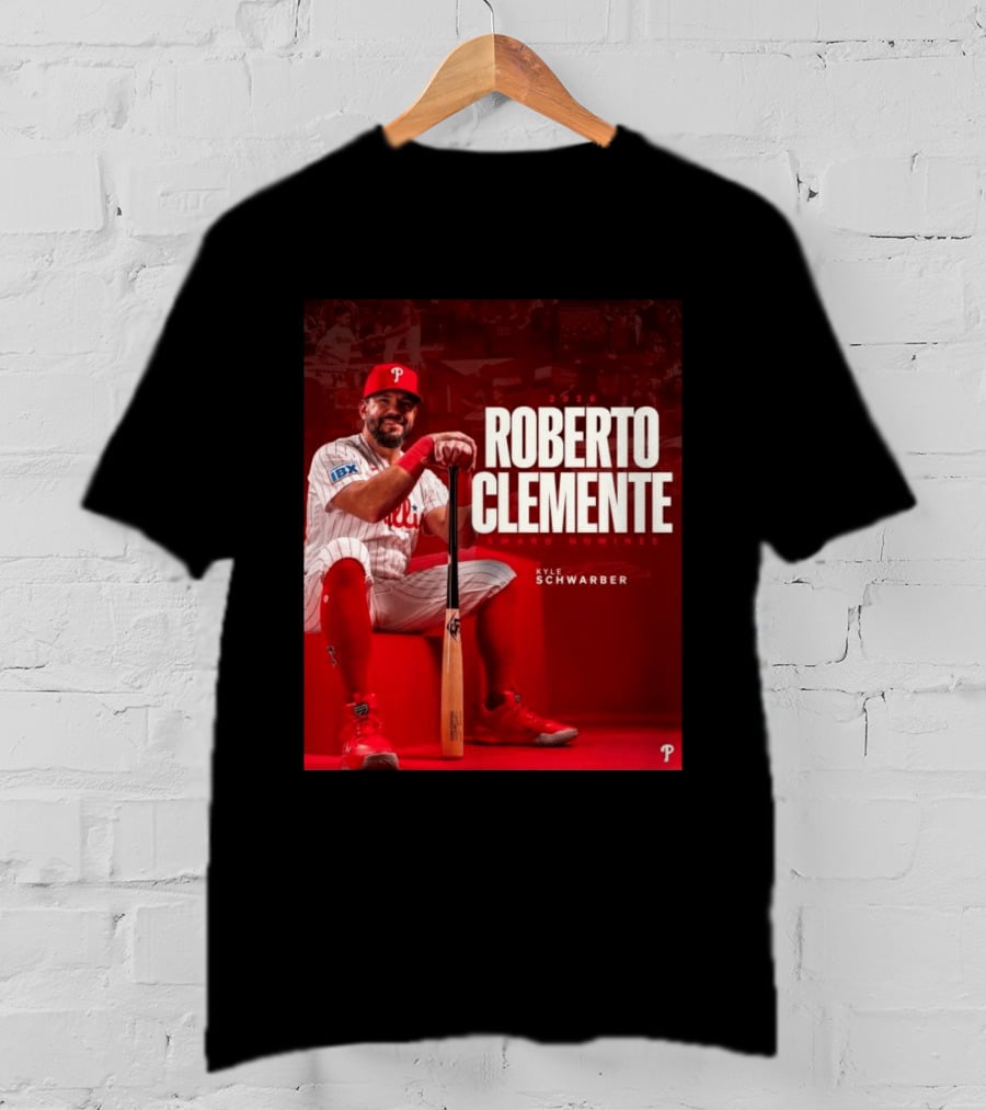 2026 Kyle Schwarber Roberto Clemente Award Nominee Phillies Baseball Recognition T-Shirt