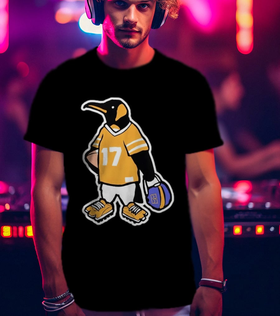 DNVR Number 17 Penguin In Denver Football Gear T-Shirt