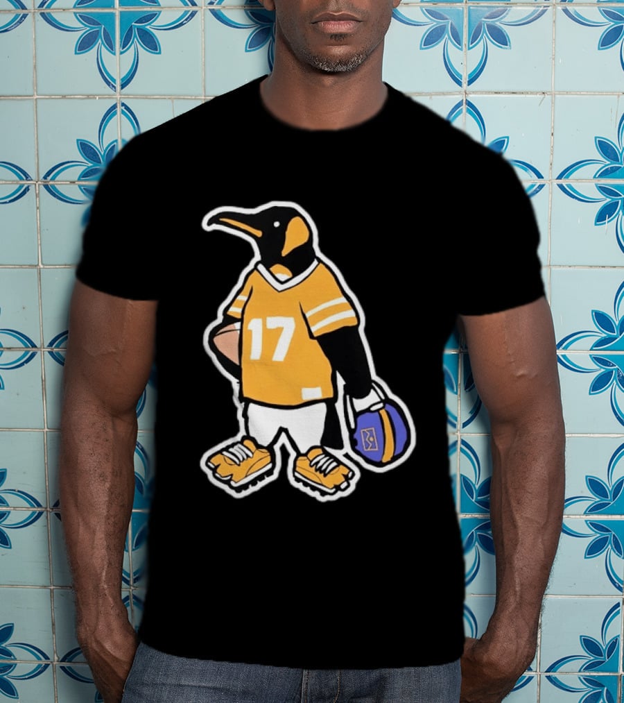 DNVR Number 17 Penguin In Denver Football Gear T-Shirt