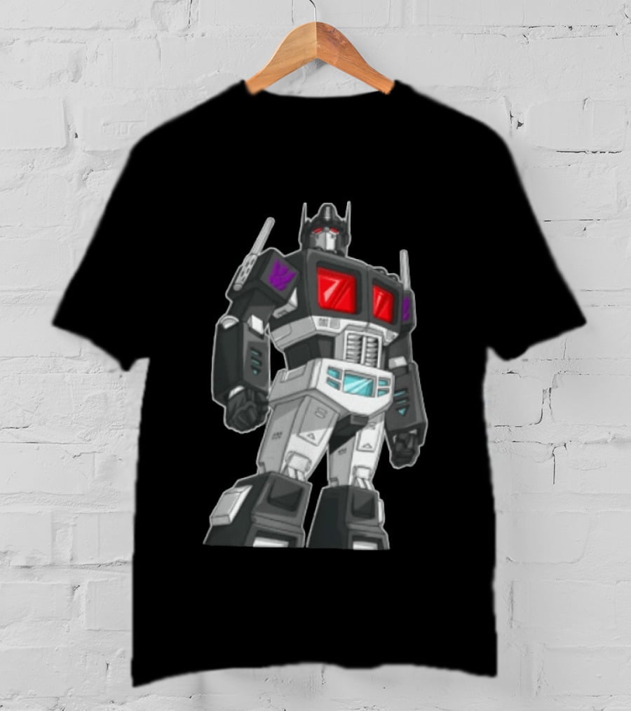 Transformers Decepticons Ajs Black Robot Red Windows Grid Cartoon T-Shirt