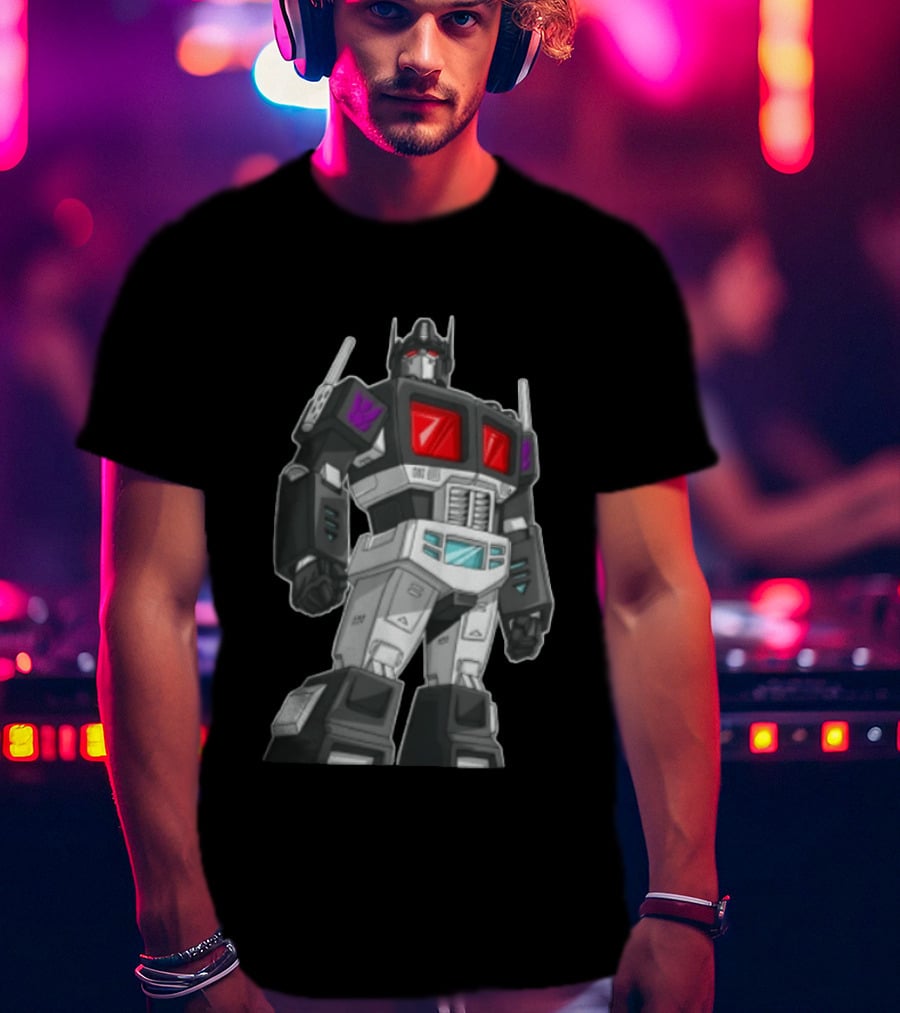 Transformers Decepticons Ajs Black Robot Red Windows Grid Cartoon T-Shirt