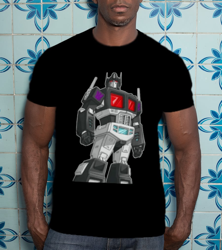 Transformers Decepticons Ajs Black Robot Red Windows Grid Cartoon T-Shirt