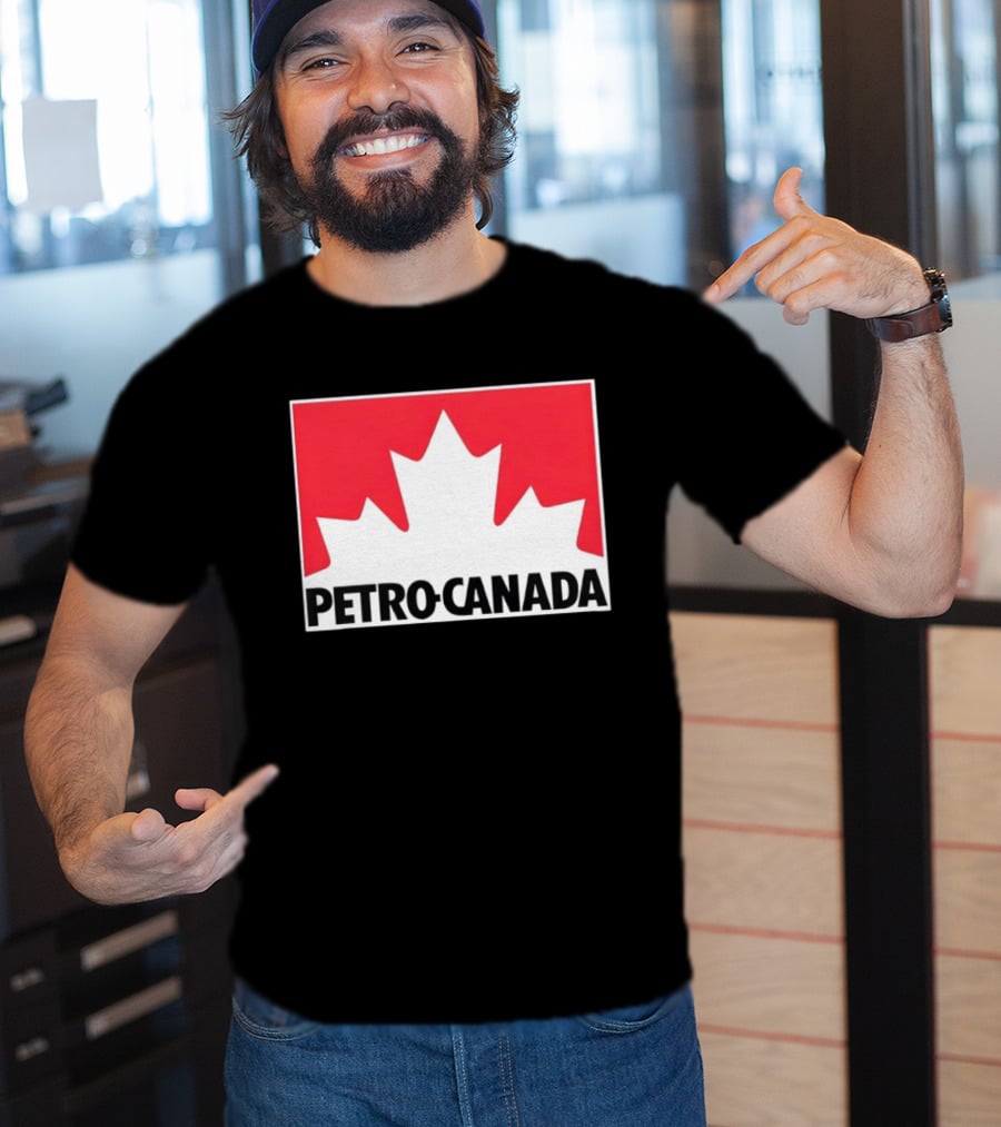 Petro Canada Canadian Gas Station Maple Leaf Branding T-Shirt