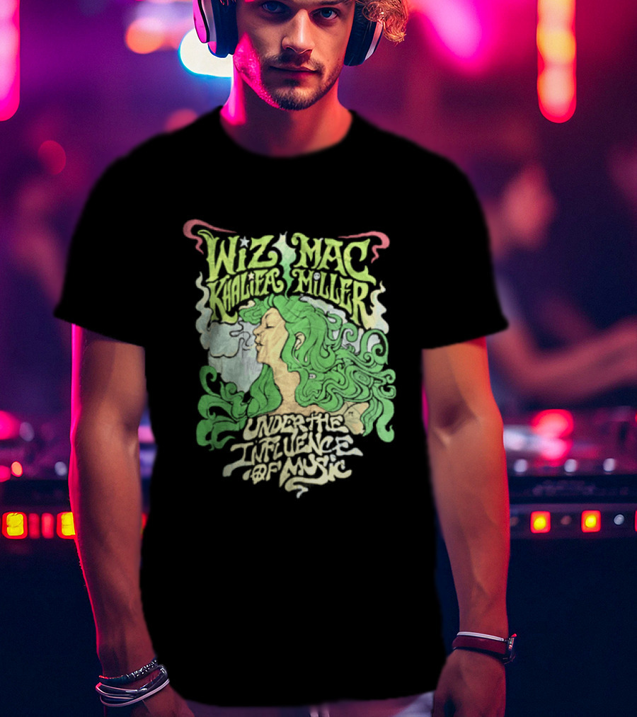Wiz Khalifa Mac Miller Under The Influence Of Music Tour Colorful T-Shirt