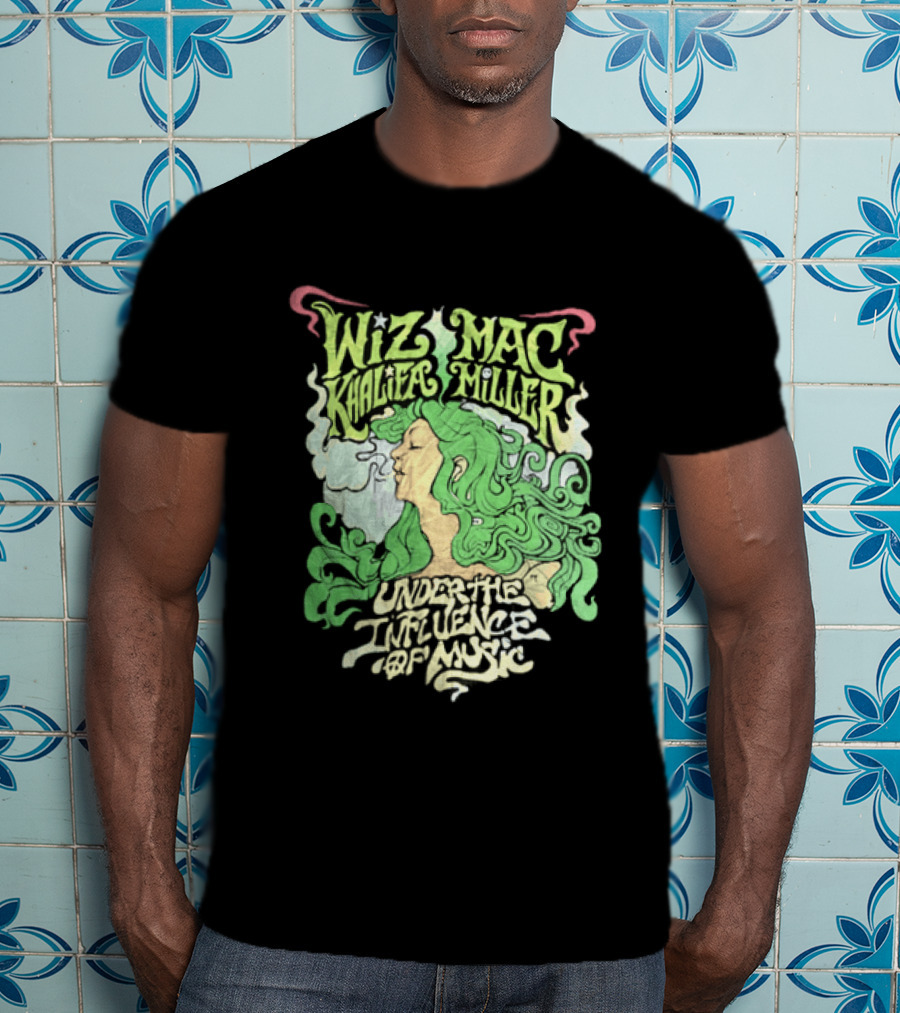 Wiz Khalifa Mac Miller Under The Influence Of Music Tour Colorful T-Shirt