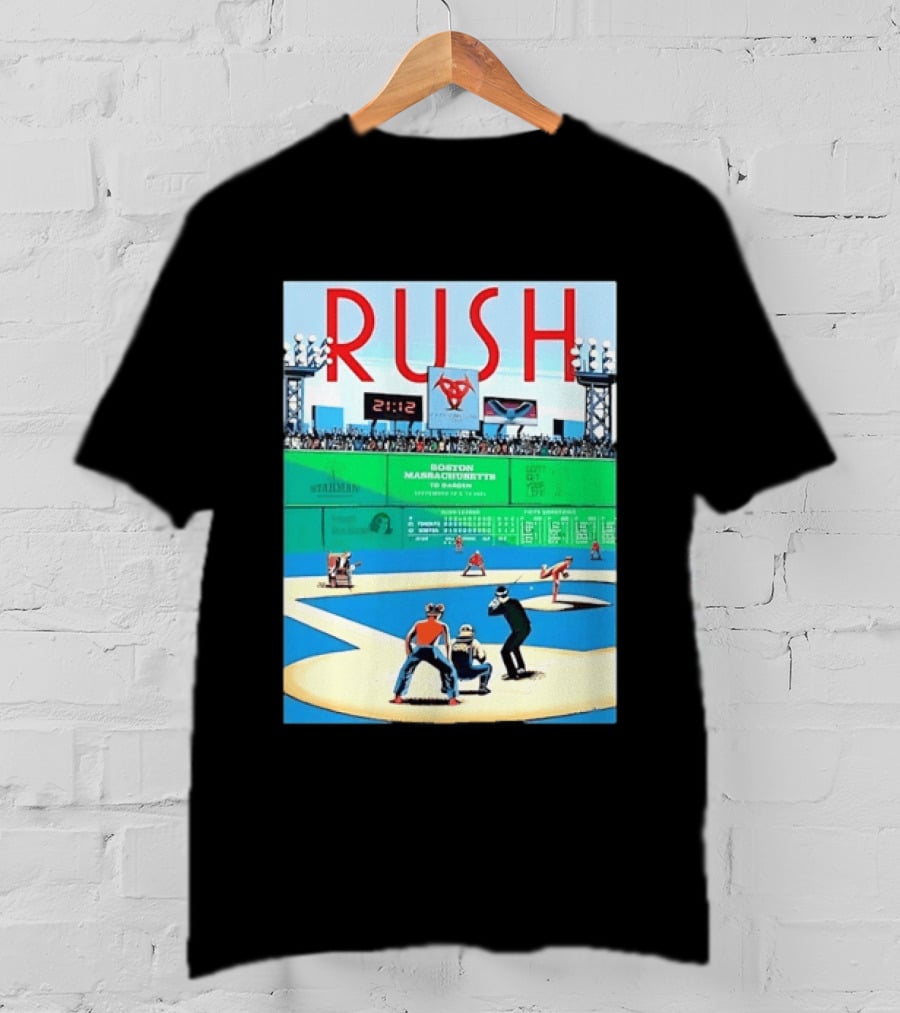 Rush 2112 Fifty Something Tour Boston Massachusetts TD Garden September 5 2024 Stadium Baseball T-Shirt