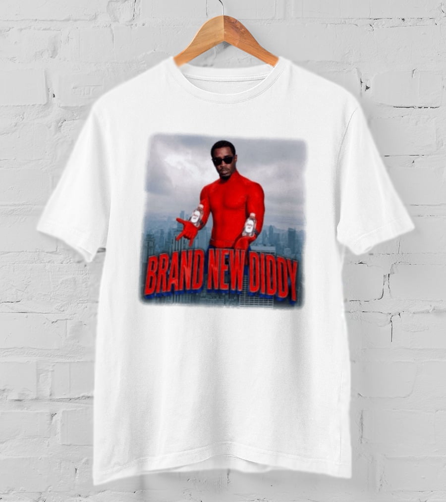 Brand New Diddy Red Outfit With Baby Oil Sean Combs City T-Shirt