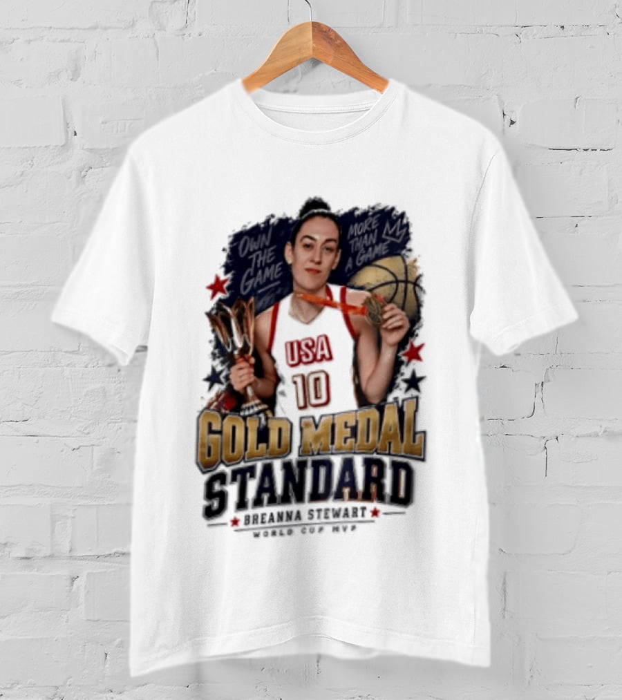 USA 10 Gold Medal Standard Breanna Stewart Basketball T-Shirt
