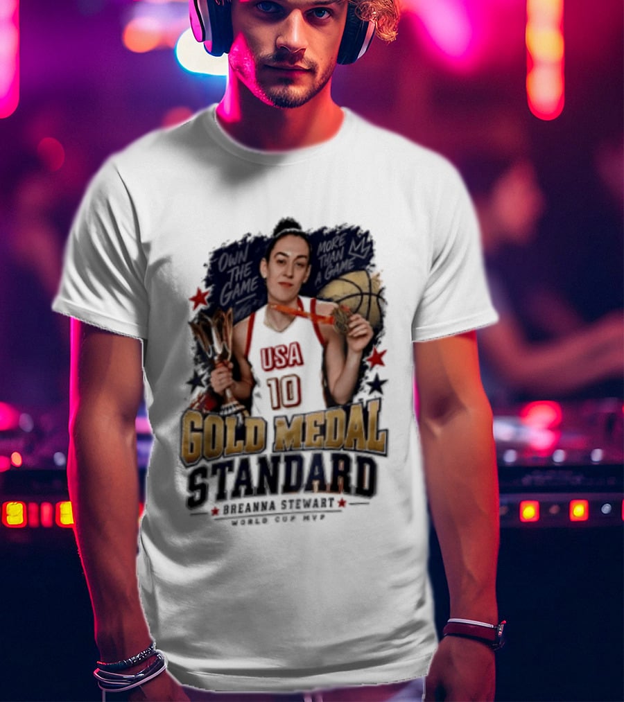 USA 10 Gold Medal Standard Breanna Stewart Basketball T-Shirt