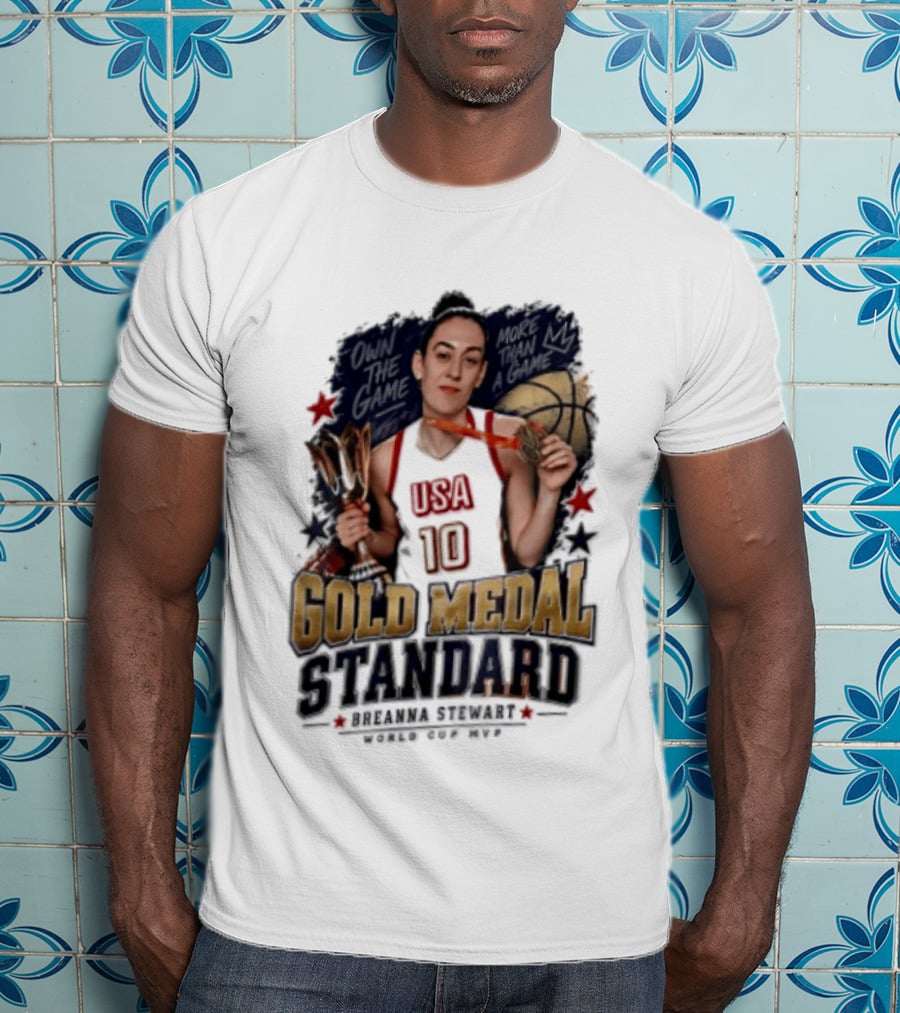 USA 10 Gold Medal Standard Breanna Stewart Basketball T-Shirt