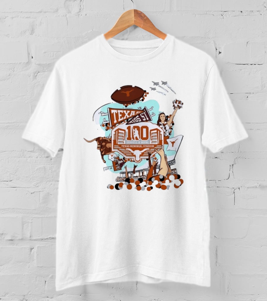 Darrell K Royal Texas Memorial Stadium 100 Years Texas Vs Mississippi State Anniversary Game T-Shirt