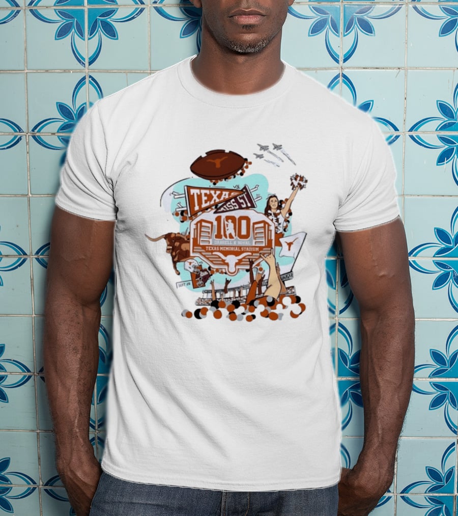 Darrell K Royal Texas Memorial Stadium 100 Years Texas Vs Mississippi State Anniversary Game T-Shirt