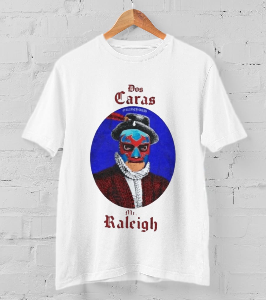 Dos Caras Mr Raleigh Graveyard Lucha Libre Mask T-Shirt