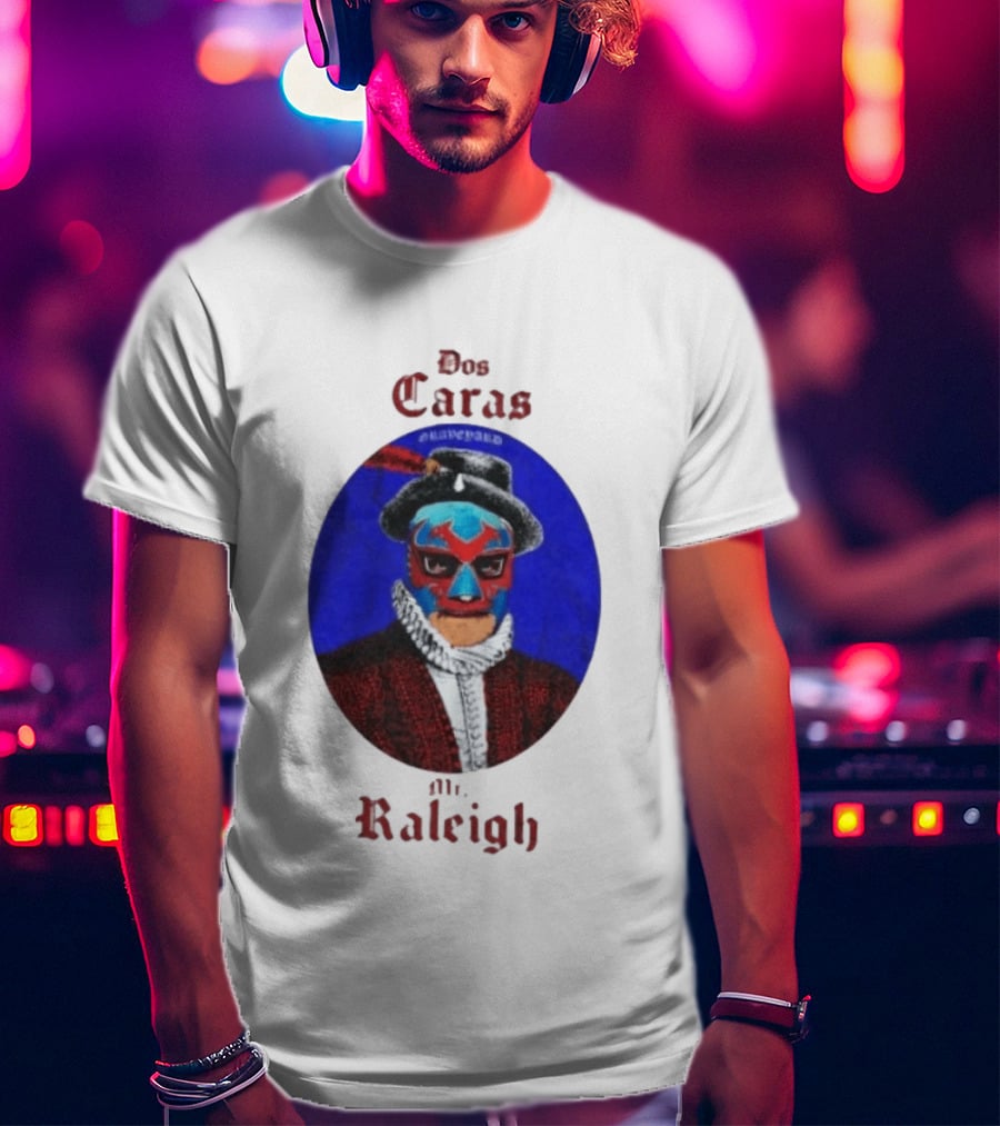 Dos Caras Mr Raleigh Graveyard Lucha Libre Mask T-Shirt