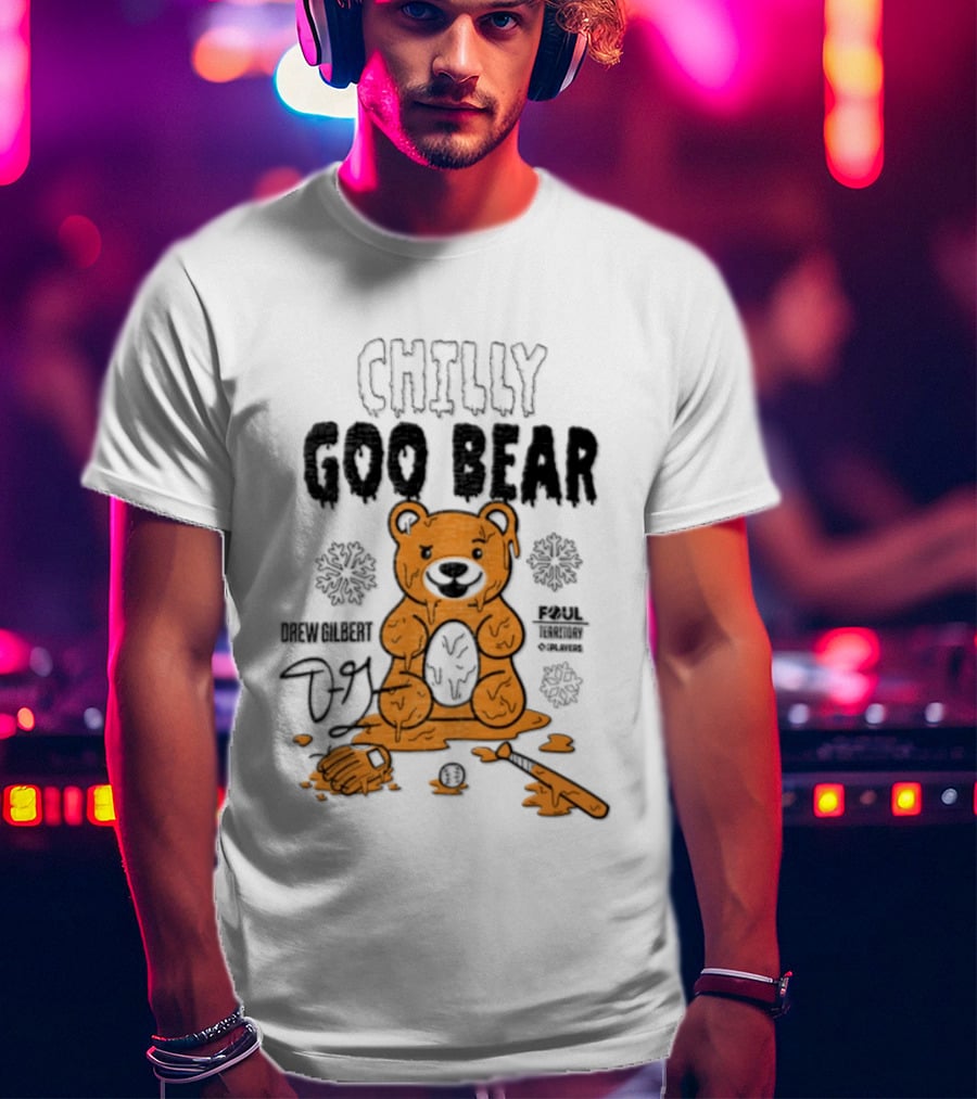 Drew Gilbert New York Mets Chilly Goo Bear Foul Territory MLB Players T-Shirt